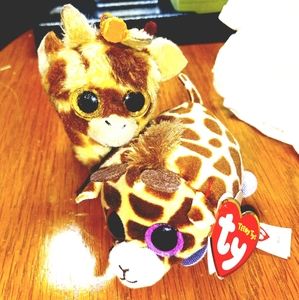 Peaches and mabs giraffes ty mini beanie babies